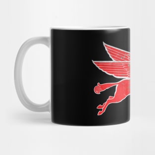 Red Pegasus distressed version facing right Mug